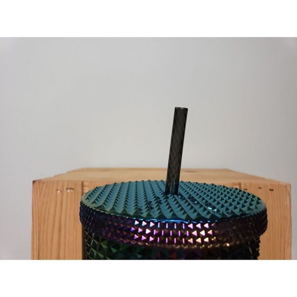 Starbucks Oilslick Tumbler Set 24oz 16oz Keychain Studded Iridescent Fall 2023 - Picture 2 of 2